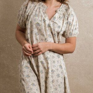 Floral Cream Maxi Dress